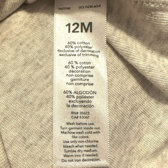 Carter’s Size 12 Months “My First Halloween” Gray Pumpkin Bodysuit Top NWOT - Picture 6 of 6